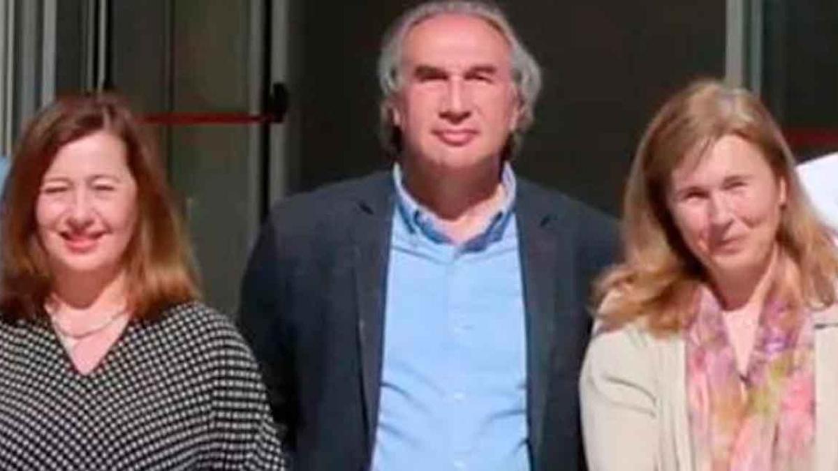 Francina Armengol, Martí March y la directora, Sonia Gabaldón, en marzo de 2023 cuando finalizaron las obras del CTEIB-
