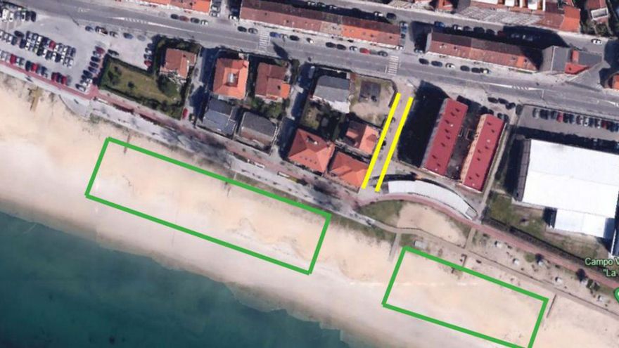 Zonas autorizadas para hogueras en la playa de Rodeira. | FdV