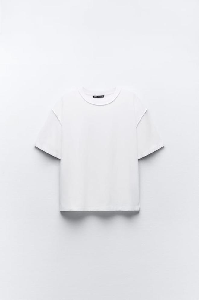 Camiseta básica blanca de Zara
