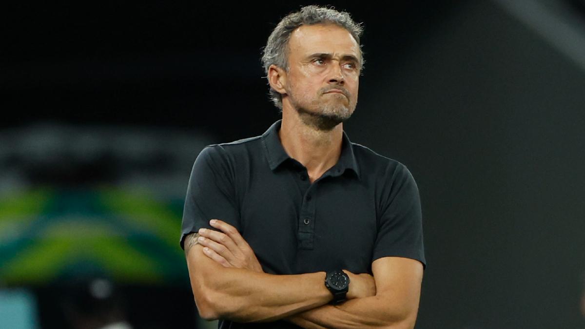 Luis Enrique en el último partido que dirigió con la selección española