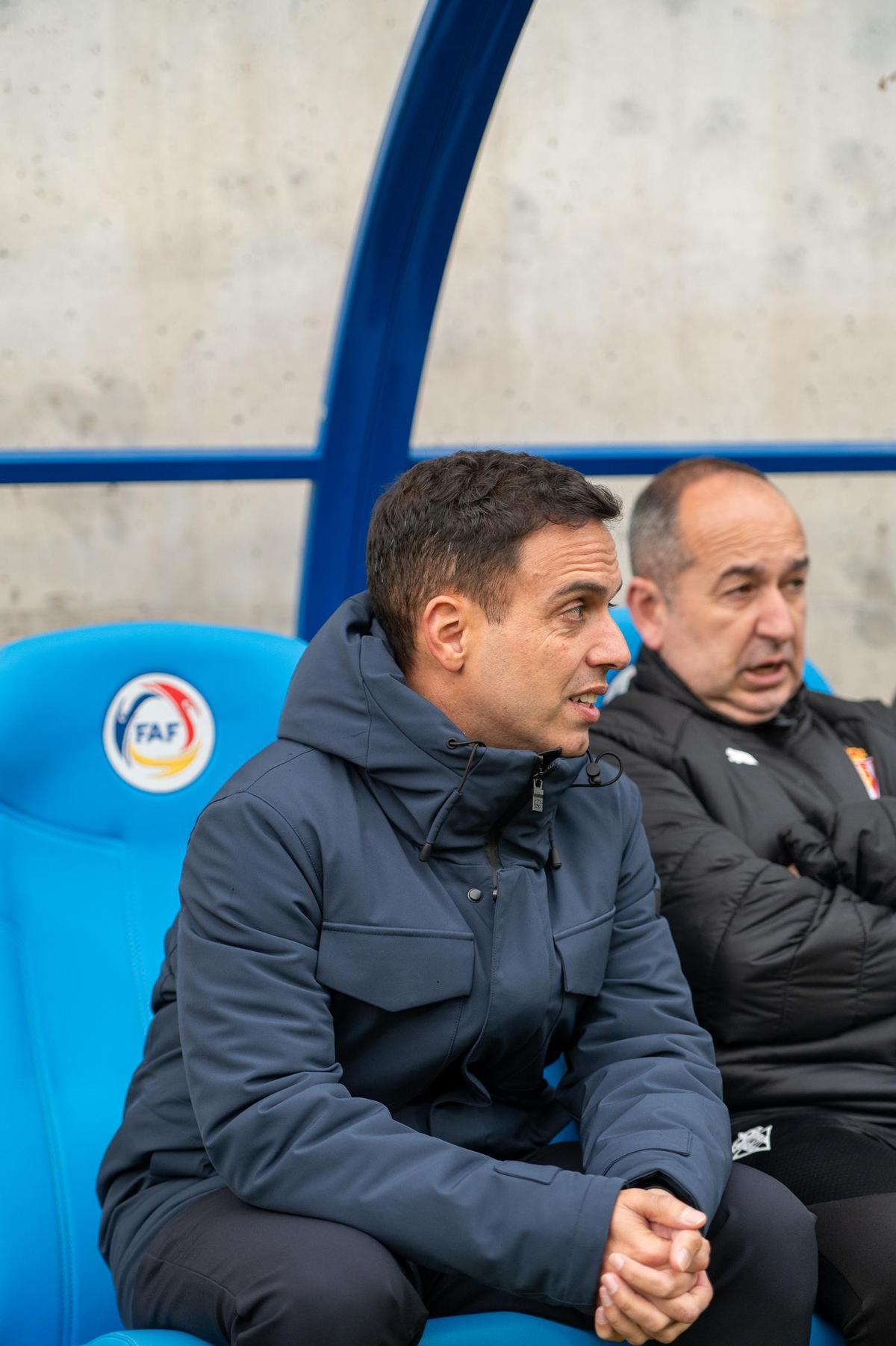 En imágenes: las fotos del partido entre el Andorra y el Sporting de Gijón