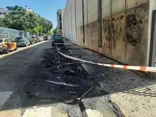 Nuevo Incendio de contenedores en Palma: "Un hombre en bici eléctrica pasó tirando cócteles molotov"
