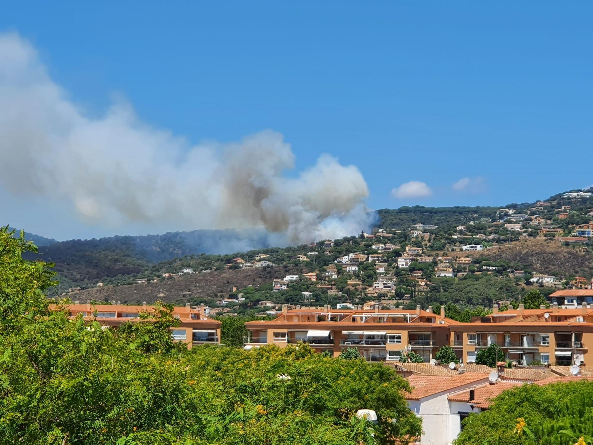 Incendi forestal a Castell d'Aro