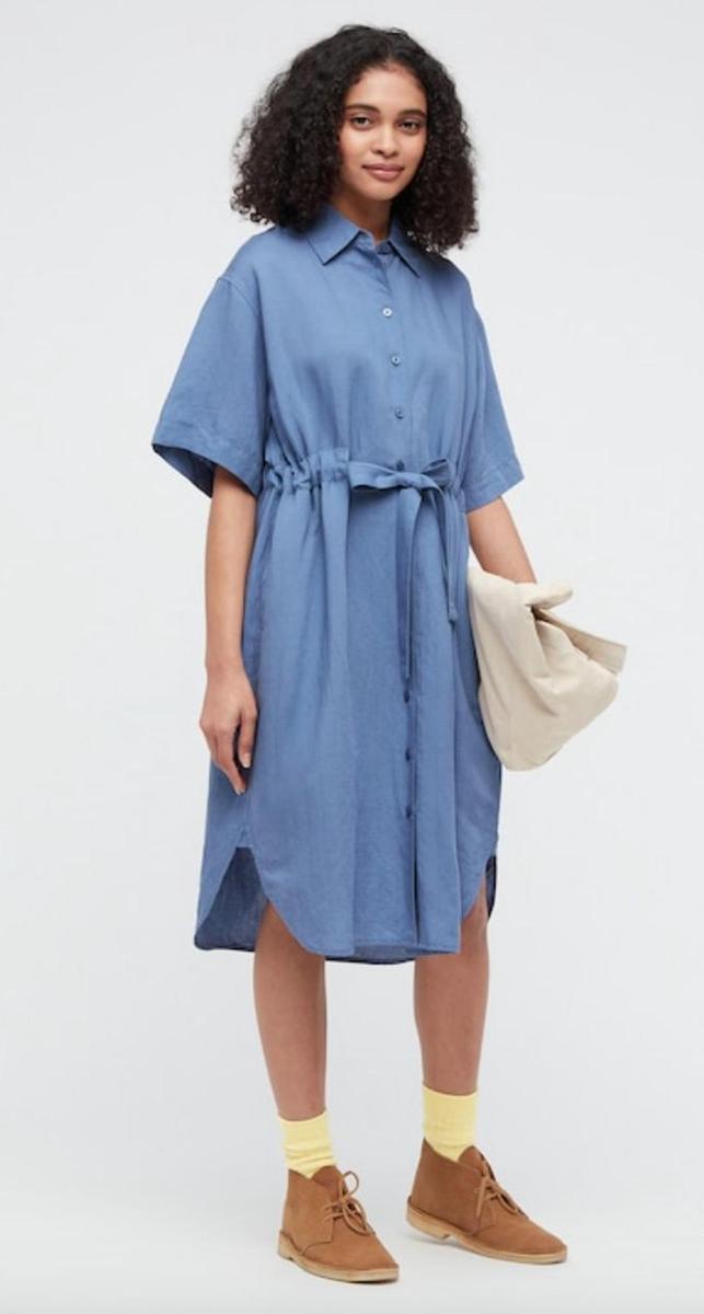 Vestido camisero de lino, de la colección de JW Anderson para Uniqlo