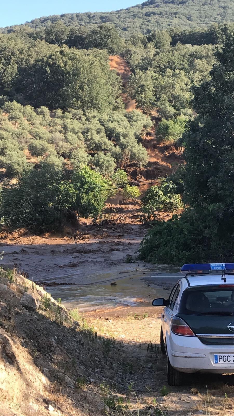 La inundación de Valverde de la Vera en imágenes