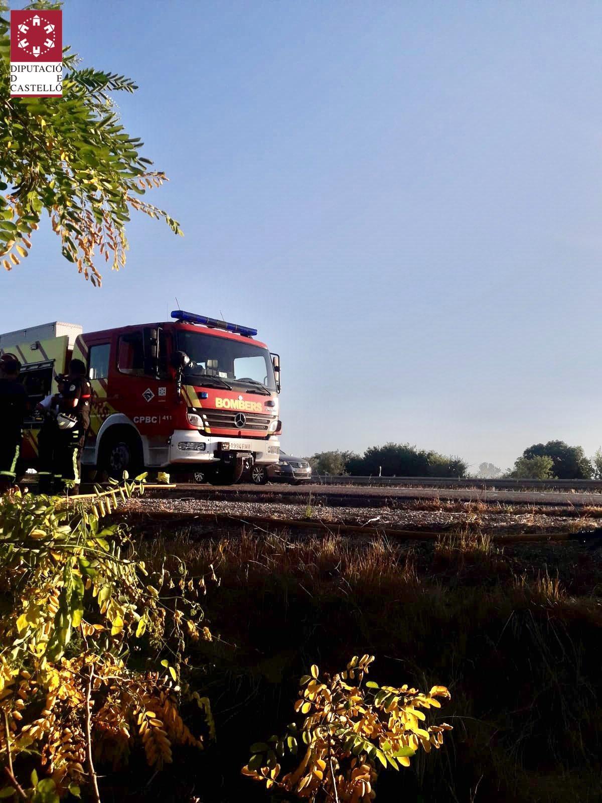 Imagen del terraplén donde cayó el coche accidentado