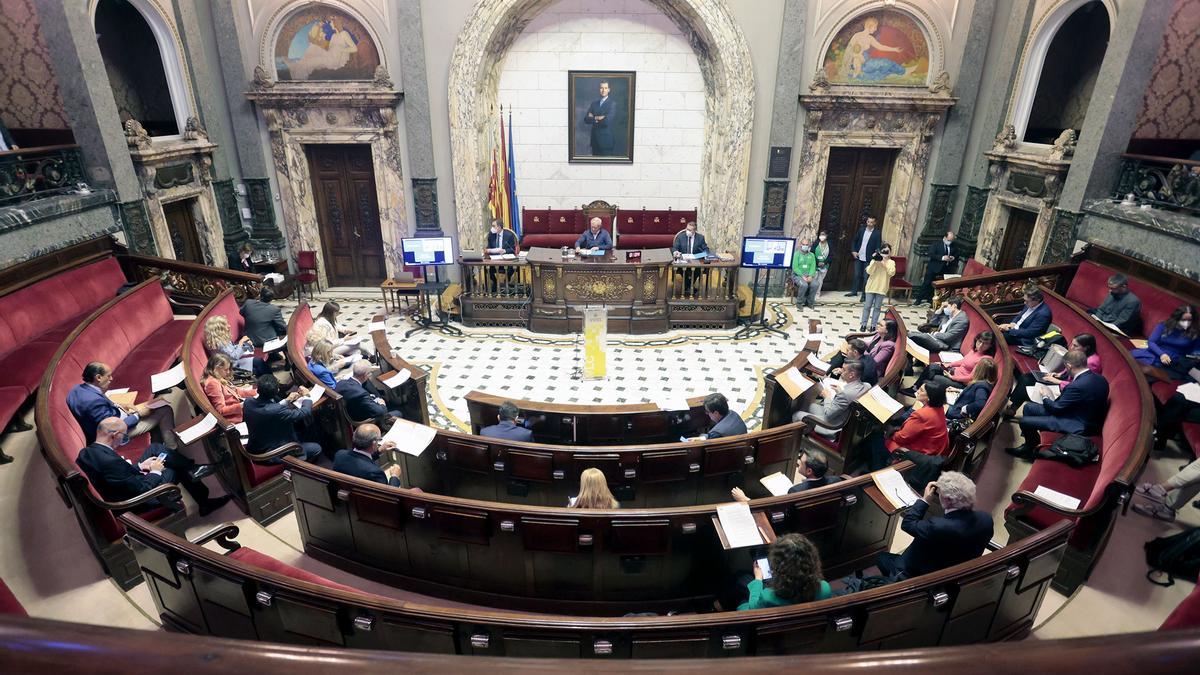 El pleno del ayuntamiento de abril celebrado hoy en València