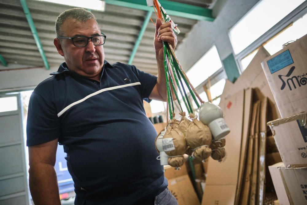 Preparación de los fuegos del Cristo