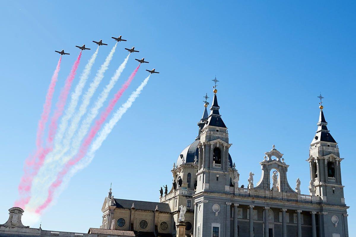 El error de la Patrulla Águila en el desfile militar del Día de la Hispanidad de 2020