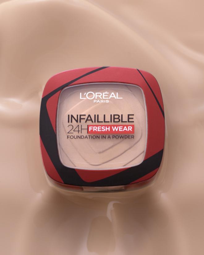 El polvo compacto Infalible de L’Oréal Paris consigue un acabado mate y sedoso resistente al calor y a la humedad. ¡Sin retoques!