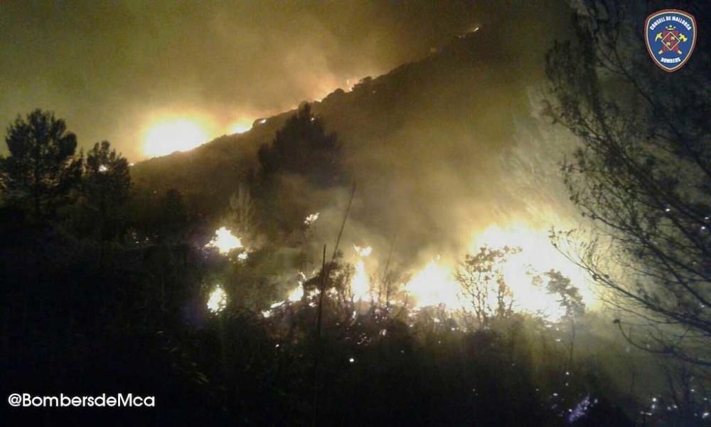 Feuer bei Pollença