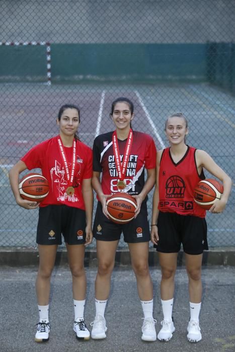 Les gironines que han guanyat l'or a l'Europeu de bàsquet 3x3 sub-18