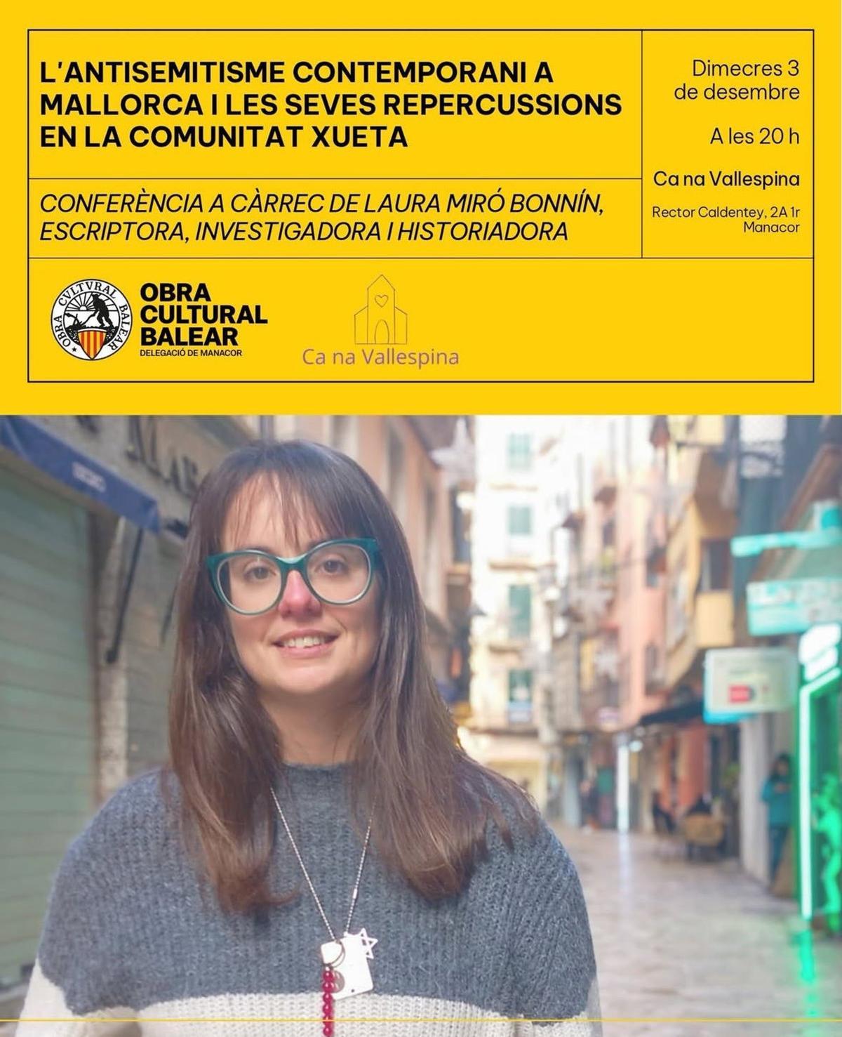 Cartel del acto que finalmente se ha cancelado en Manacor.