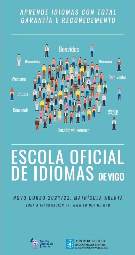 El cartel de la EOI de Vigo. // FdV