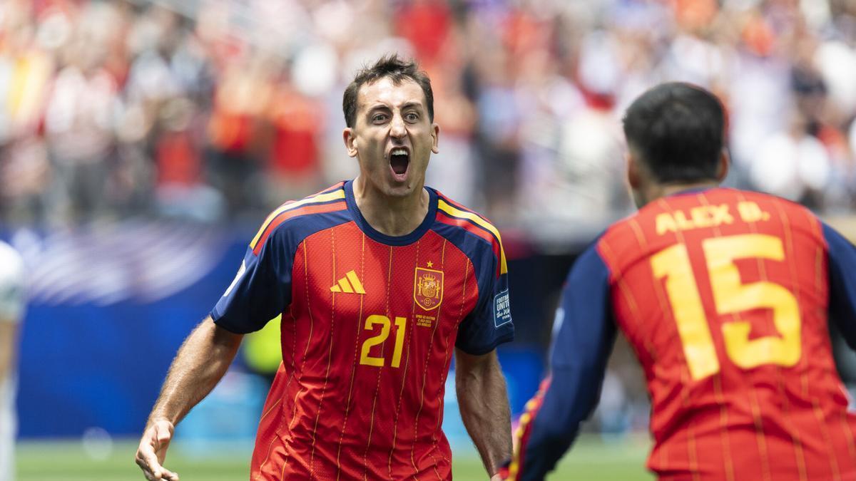 El gol de Oyarzabal a pase de Cucurella en el España -Austria del Mundial