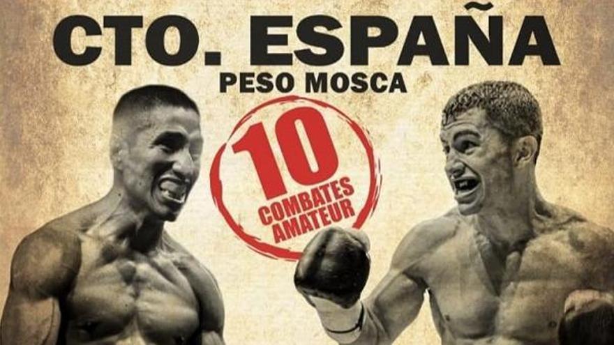 Cartel de la velada en el que Juan 'El Bravo' Hinostroza luchará por volver a ser el campeón de España del peso mosca