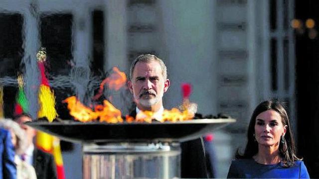 Los Reyes, Felipe  y Letizia, presiden el tercer homenaje de Estado a las víctimas  del COVID. |   // JUANJO MARTÍN