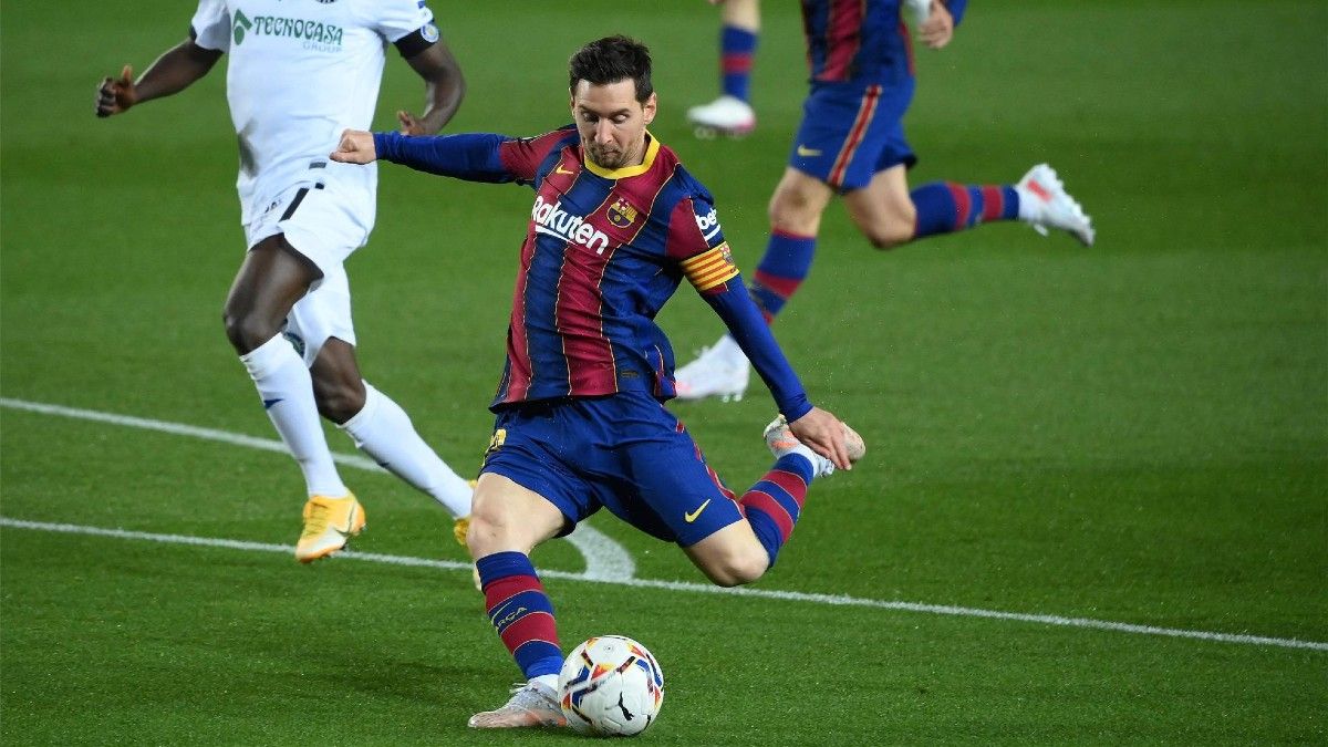 Messi ha abierto la lata contra el Getafe en el Camp Nou