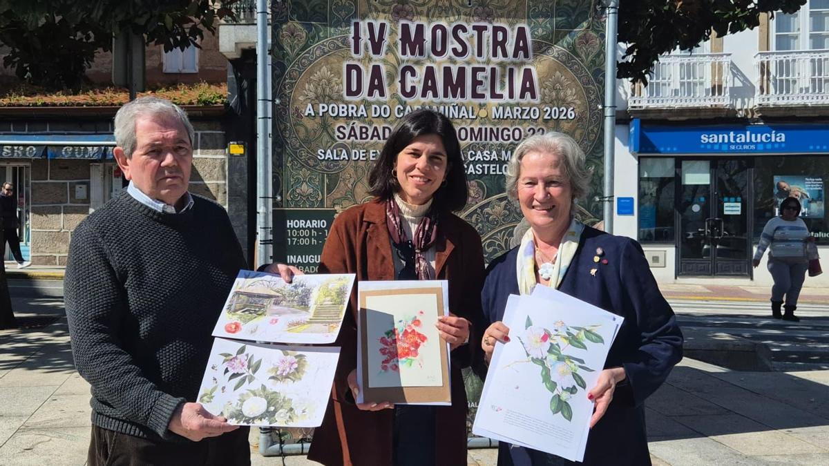 Pola esquerda, Antonio Luis Montes, Estefanía Ramos e Carmen Salinero.