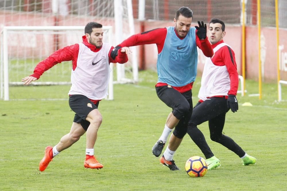 Entrenamiento del Sporting.