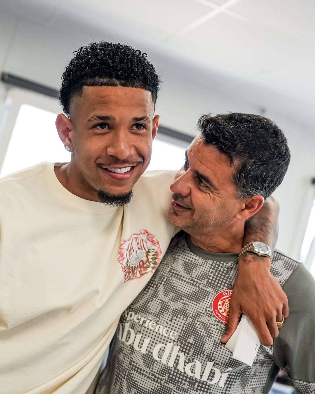 Savinho i Míchel, avui a la Girona Football Academy by Puma.