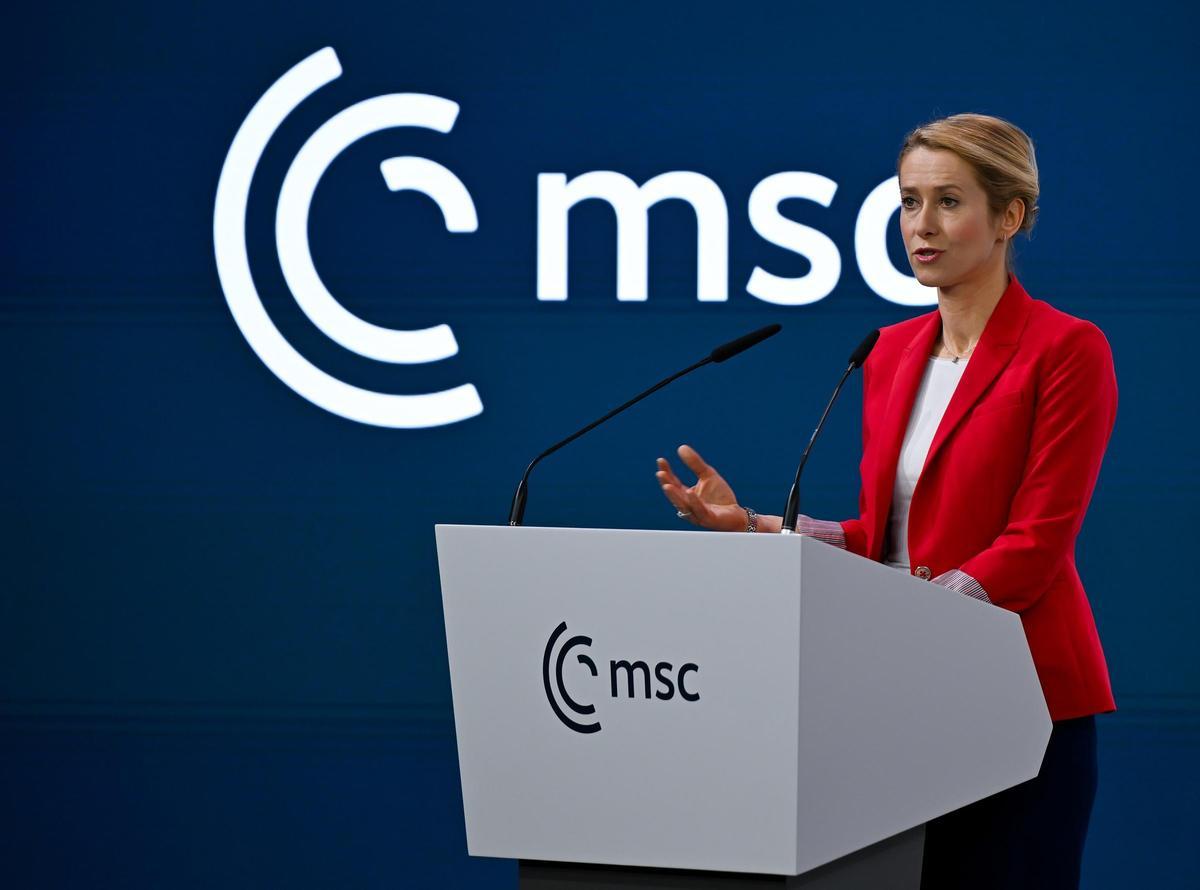 La cap diplomàtica de la UE, Kaja Kallas, a la Conferència de Seguretat de Munic a 15 de febrer del 2026