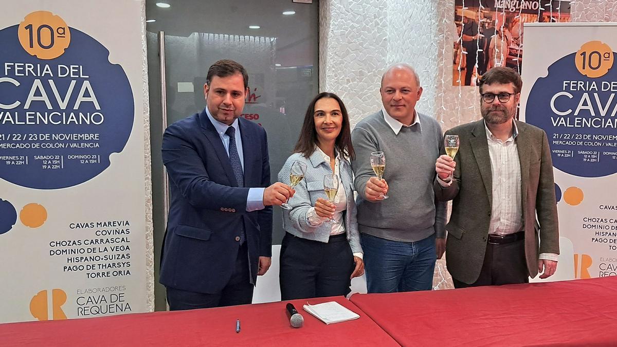 Enríquez, García, González y Ezcurra en la presentación del pasado martes.
