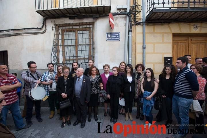 Inauguración calle Pablo Guerrero en Caravaca