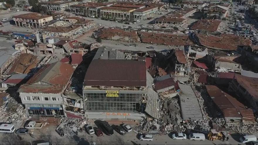 Imágenes aéreas de la devastación en Antakya, Turquía