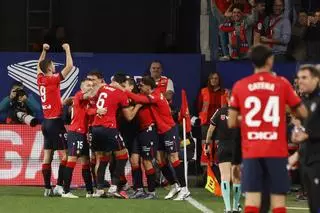 El 2-0 de Osasuna en el Osasuna 4 - 2 FC Barcelona de la jornada 8 de LaLiga EA Sports