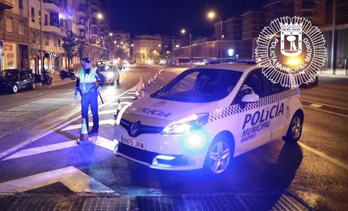 Un control de la Policía Municipal de Madrid en una imagen de archivo,