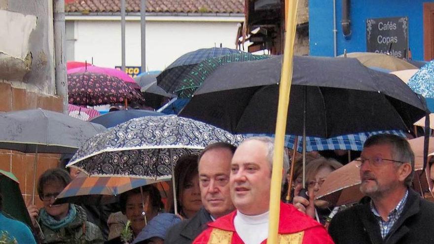 Martínez, durante la procesión del último Domingo de Ramos.