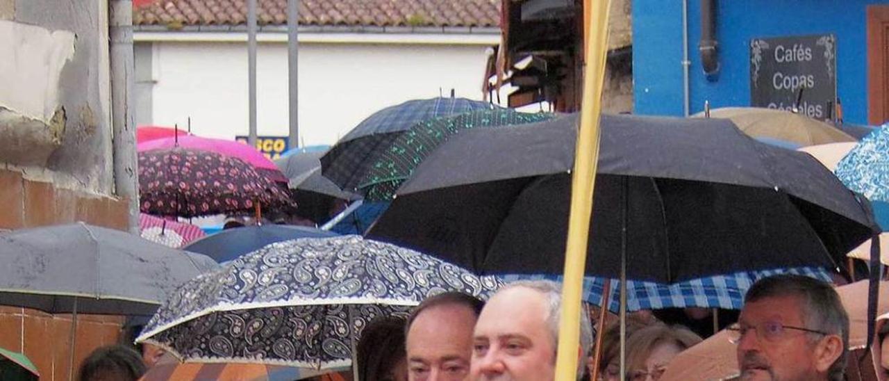Martínez, durante la procesión del último Domingo de Ramos.
