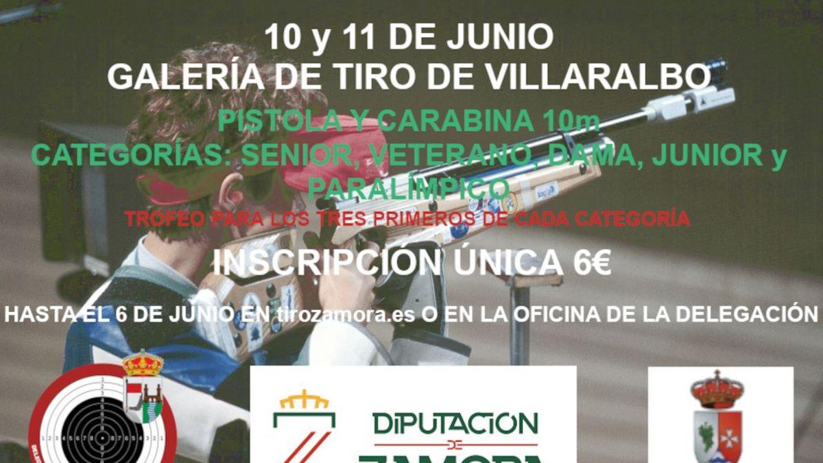 Cartel dela cita de tiro olímpico en Villaralbo.