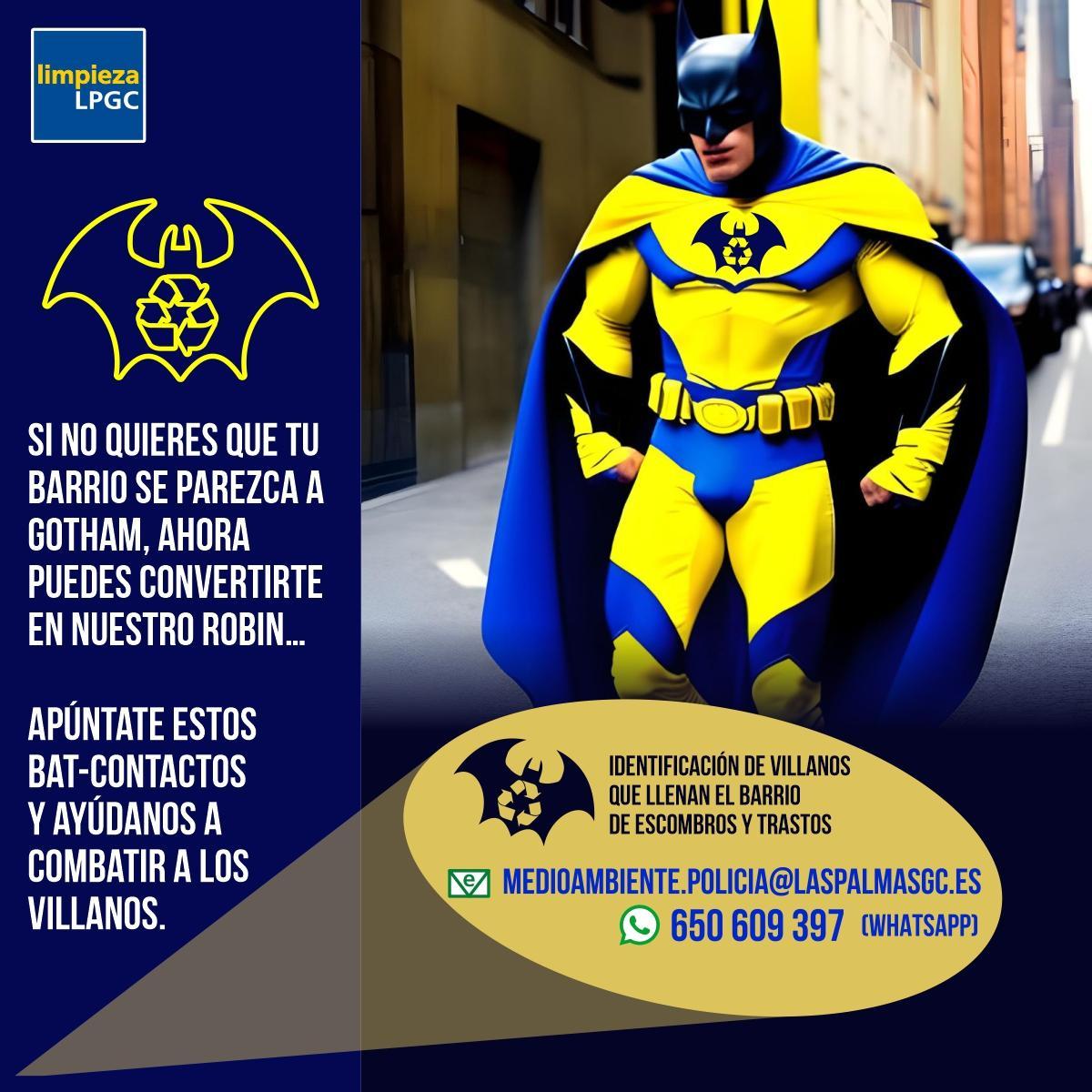 Así quedaría el 'Bat-traje' del Batman de La Isleta