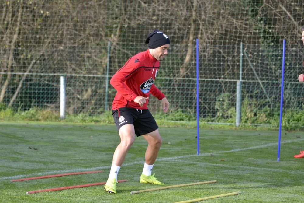 Carlos Fernández, David Simón, Diego Caballo, Gerard Valentín y Fede Cartabia se entrenan al margen del grupo.