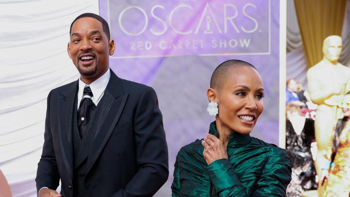 Will Smith, poco antes de acceder a la gala de los Oscar junto a su mujer.