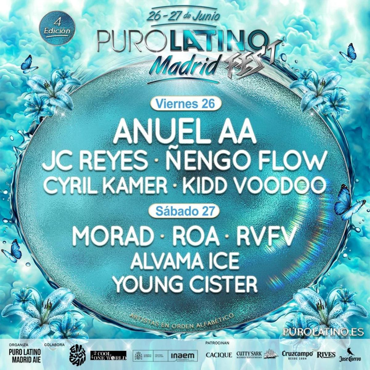 El festival regresa los días 26 y 27 de junio con dos jornadas dedicadas al reguetón, el trap y el hip-hop