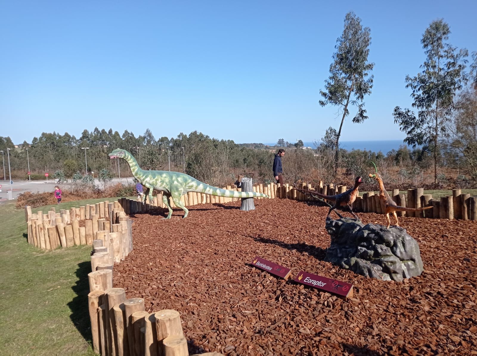 Así son las dos nuevas escenas de dinosaurios gigantes que el MUJA incorpora a su jardín exterior
