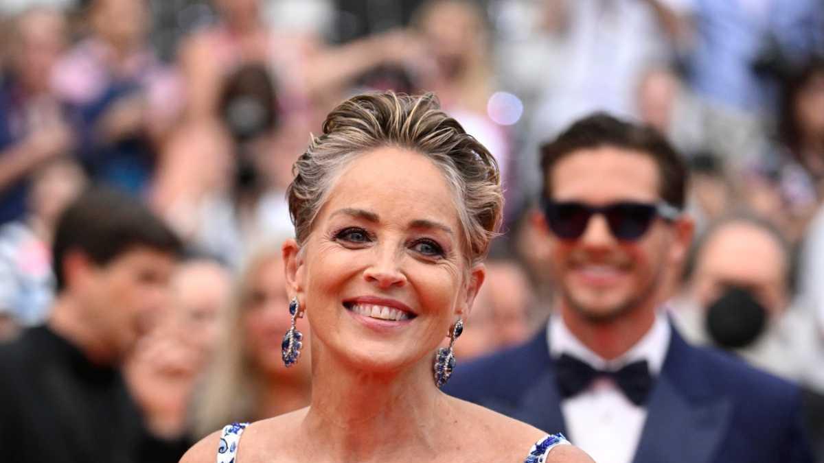 Sharon Stone en la proyección de 'Les Amandiers' en el Festival de Cannes