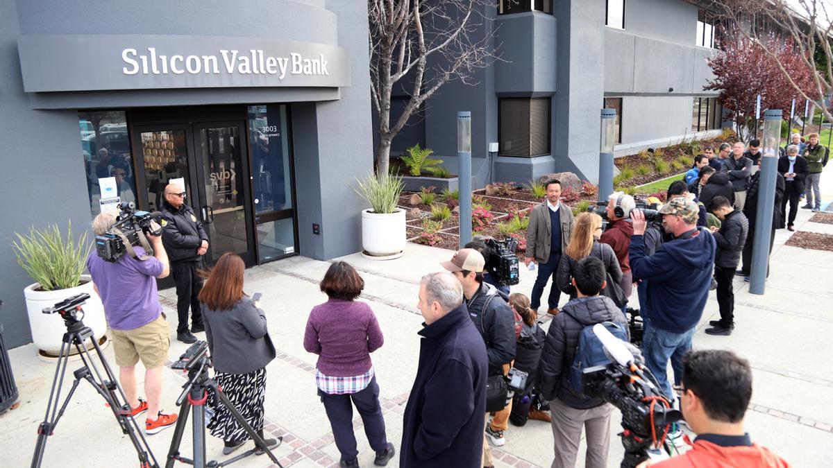 Oficinas del Silicon Valley Bank (SVB) en Santa Clara, California, (EEUU).