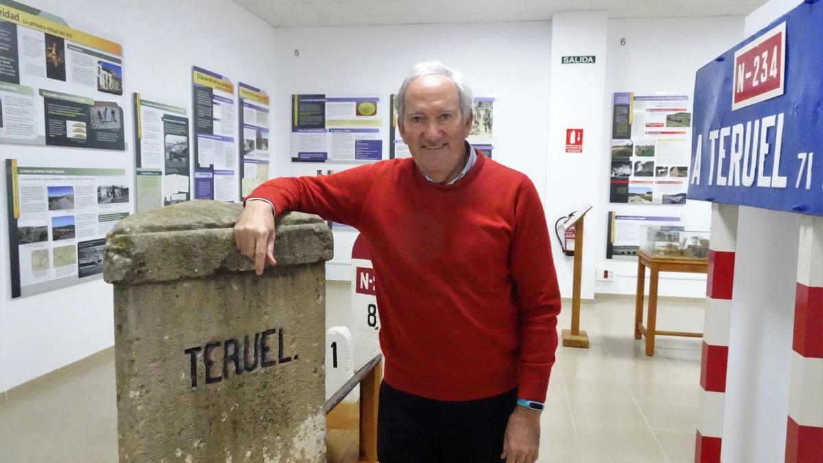 Carlos Casas Nagore, en el Museo de carreteras de Teruel.
