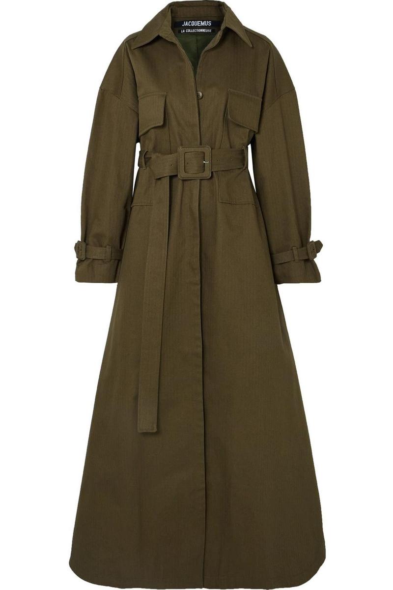 Trench largo en verde militar de Jacquemus