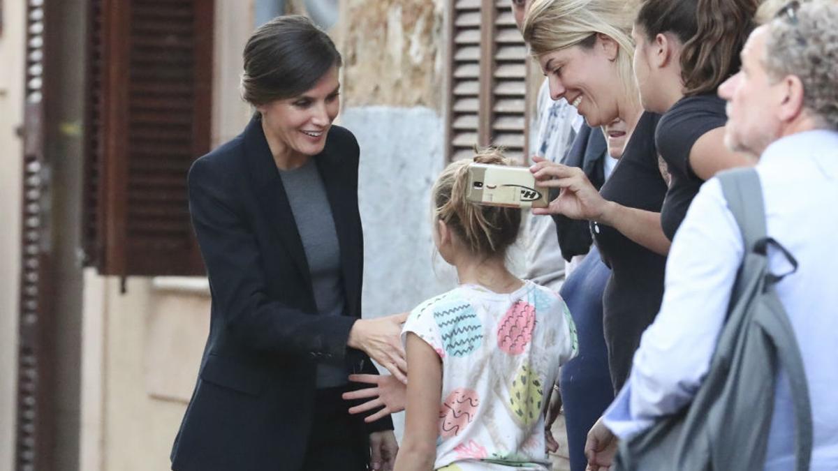 La Reina Letizia a su llegada a Mallorca