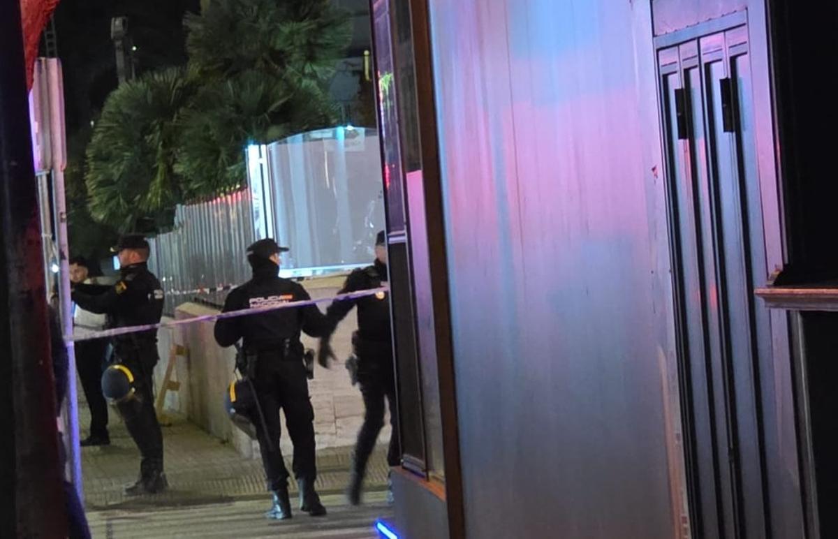 Agentes desplegados en la zona de las detenciones realizadas en Benidorm.