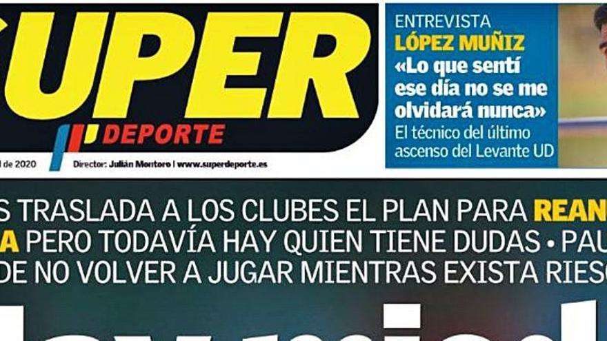 Esta es la portada de SUPER de este jueves