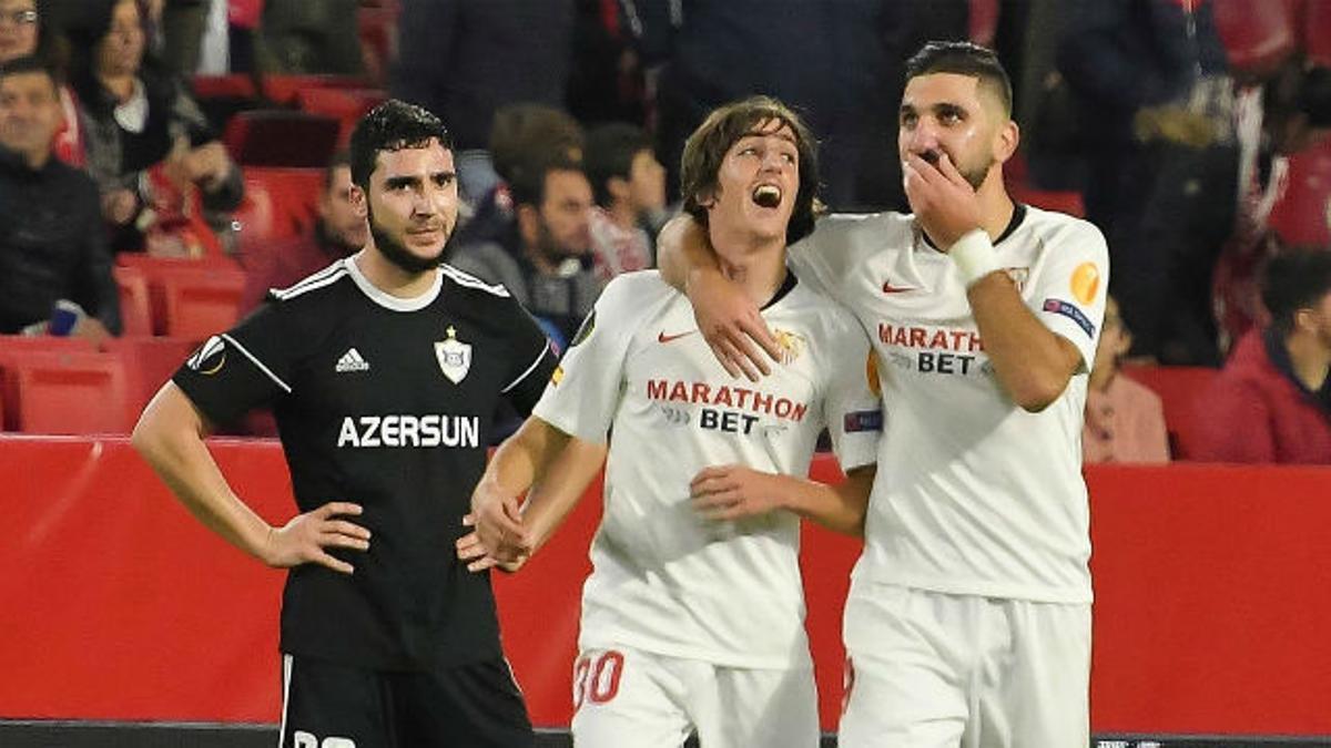 El Sevilla vence sin problemas al Qarabag
