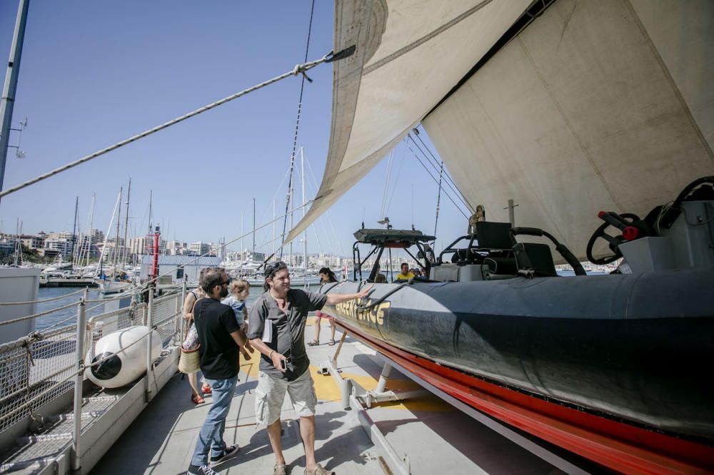 El 'Rainbow Warrior' de Greenpeace llega a Palma