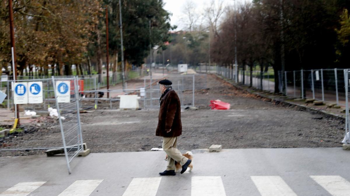 Avenida de El Molinón, en obras