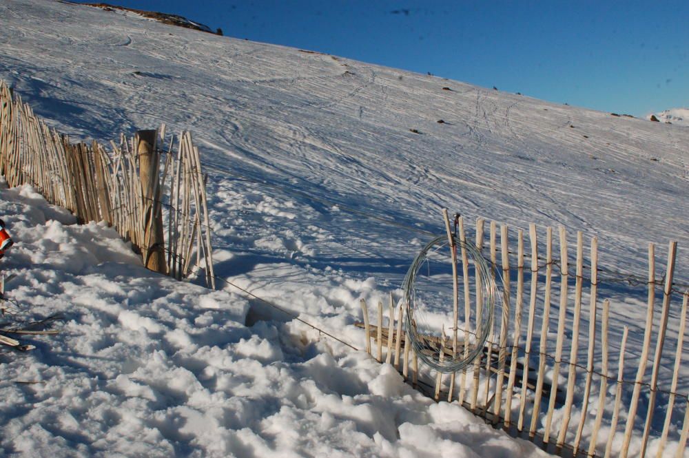 Lloc de l'accident del jove de Sils que va morir esquiant